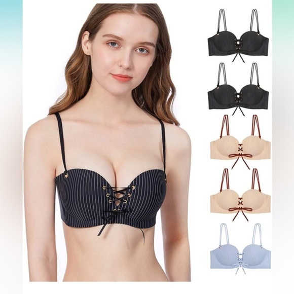 Other - 🆕 Push Up Seamless Padded Brassiere Comfort Wireless Bras Pack of 5